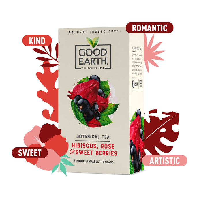 Pack of Good Earth Hibiscus, Rose and Berry Tea