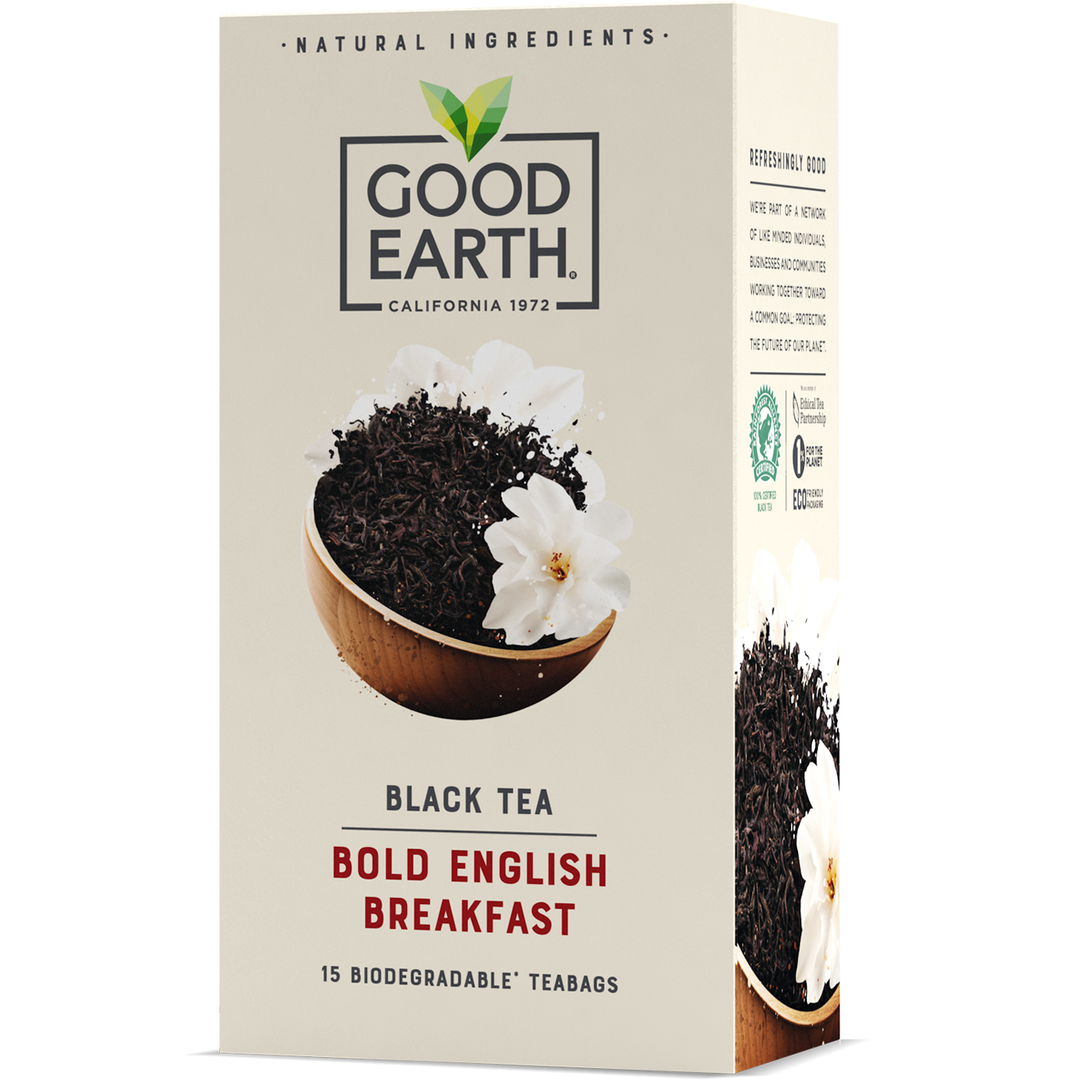 Good Earth Bold English Breakfast Tea Bags Front of Package