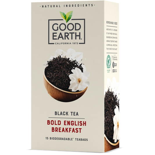 Good Earth Bold English Breakfast Tea Bags Front of Package