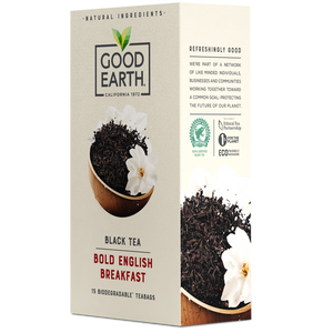 Good Earth Bold English Breakfast Tea Bags Right Side of Package
