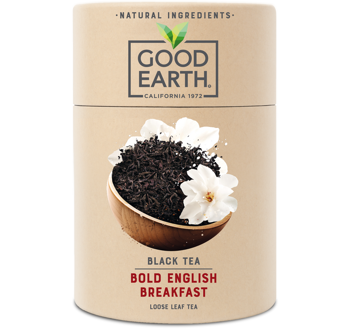 Good Earth Bold English Breakfast Loose Leaf Tea Front of Package