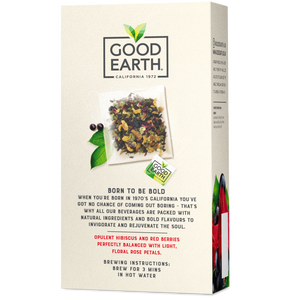 Good Earth Hibiscus, Rose & Sweet Berries Tea Bags Back Package View