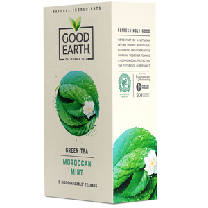 Good Earth Moroccan Mint Green Tea Bags Right Side of Package
