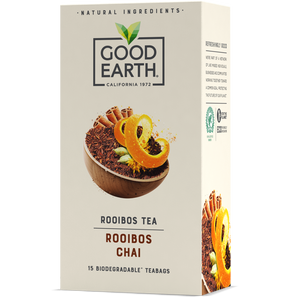 Good Earth Rooibos Chai Tea Bags Front of Package